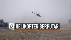 Sebuah helikopter hilang kendali saat mendarat di Desa Alwar Ladpur, India. Helikopter mengangkut seorang politikus bernama Mahant Balaknath.