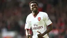 4. Emmanuel Adebayor - Arsenal pernah menjadikan Adebayor sebagai striker utama setelah ditinggal Thierry Henry.  Bersama The Gunners, dia sukses kemas 46 gol dalam 104 laga. (AFP/Paul Ellis)