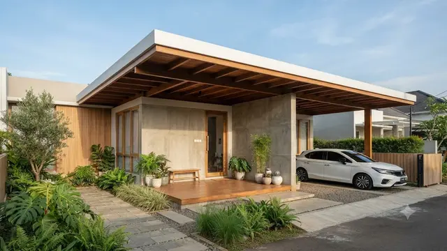 Inspirasi Kanopi Bergaya Japandi
