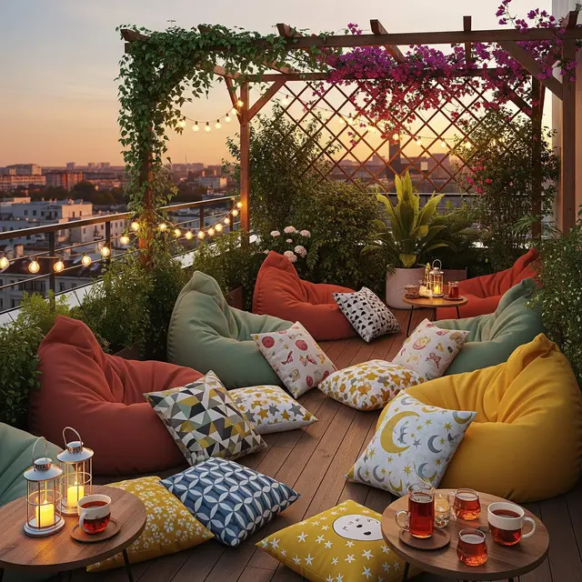 Desain Teras Rooftop Kecil Sebagai Spot Nongkrong