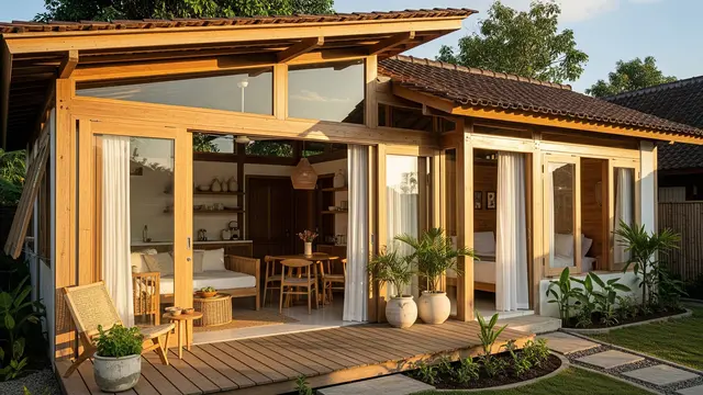 Inspirasi Rumah Kecil Bergaya Modern yang Tetap Asri dan Hemat Biaya di Kampung/Ilustrasi Gemini AI