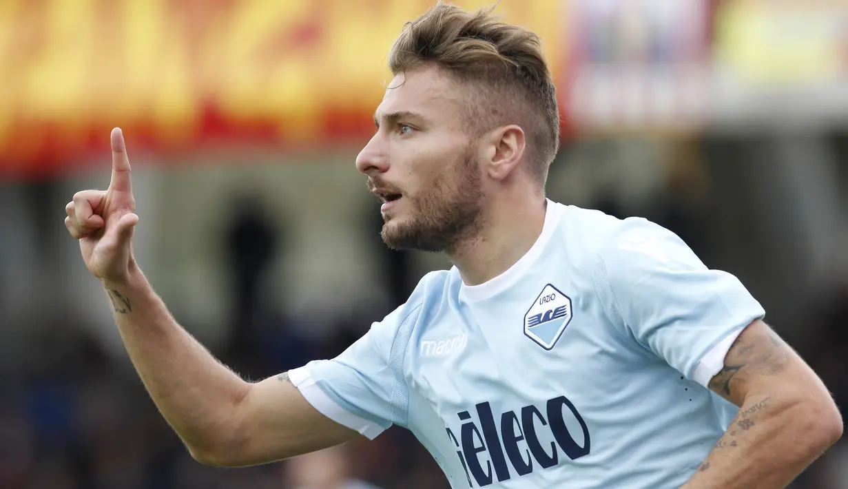 3. Ciro Immobile (Lazio) - 10 Gol (2 Penalti). (AFP/Carlo Hermann)