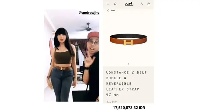 Meski hanya ikat pinggang dengan model yang simpel dari Hermes, harganya ditaksir Rp 17,5 juta.