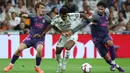 Real Madrid berhasil membungkam tim tamu Espanyol dengan skor 4-1. (Thomas COEX/AFP)