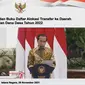 Presiden Joko Widodo atau Jokowi menyerahkan Daftar Isian Pelaksanaan Anggaran (DIPA) dan Daftar Alokasi Transfer ke Daerah dan Dana Desa (TKDD) Tahun Anggaran (TA) 2022 di Istana Negara, Jakarta, Senin (29/11/2021).