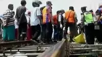 Tiga orang tewas dalam kecelakaan kereta api di Semarang. (Liputan 6 SCTV)