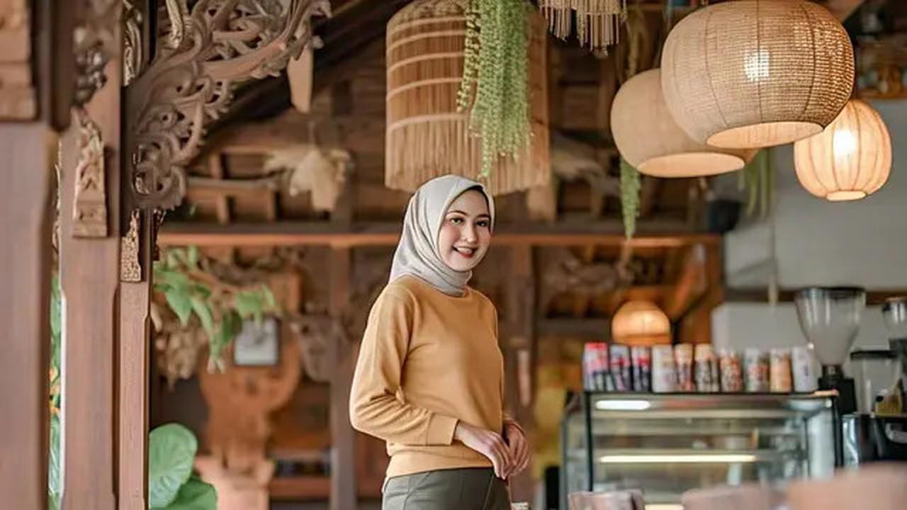 9 Ide Sweater Hijab Modis untuk OOTD Stylish di Musim Bediding