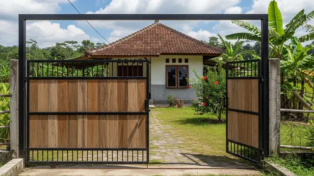 10 Model Gerbang Rumah dari Kayu Sederhana tapi Kuat, Natural dan Keamanan Terjaga