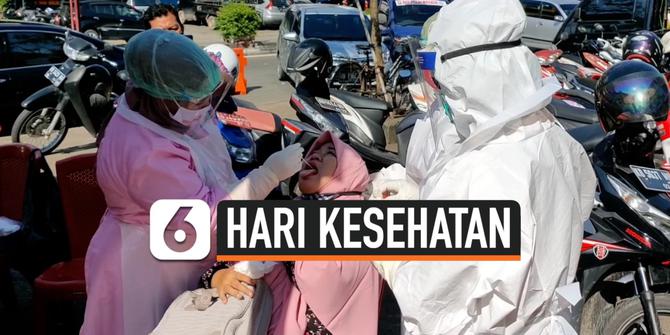 VIDEO: Hari Kesehatan Nasional, Satgas Pontianak Gelar Tes Covid-19 di Pasar