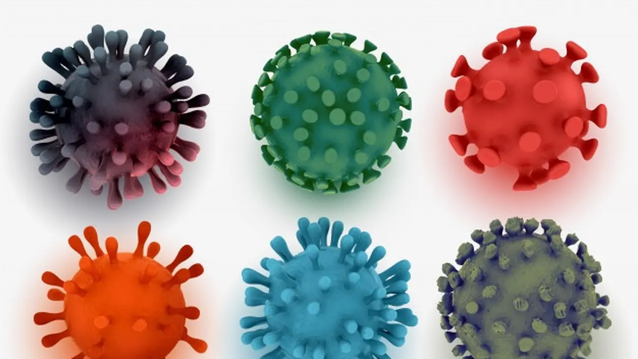 Ilustrasi virus corona COVID-19, omicron