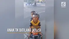 Dua bocah yang diketahui masih duduk di Taman Kanak-kanak diberhentikan polisi karena hal ini.