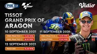 Link Live Streaming MotoGP 2021 Aragon 2021 Akhir Pekan Ini di Vidio, 10-12 September 2021. (Sumber : dok. vidio.com)