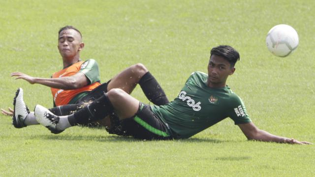Pemain Timnas Indonesia U-22, Bagas Adi. (Bola.com/Vitalis Yogi Trisna)