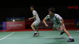 Penampilan Marcus/Kevin di Daihatsu Indonesia Masters 2022 ini merupakan yang pertama kali sejak Marcus Fernaldi Gideon menjalani operasi. (Bola.com/Ikhwan Yanuar)
