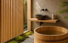 7 Desain Kamar Mandi Semi Outdoor Bergaya Jepang Bikin Rumah Seperti Spa Alami
