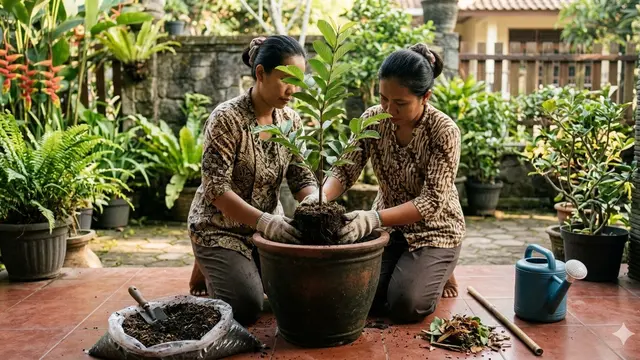 Cara Menanam Jambu Kristal di Pot (Foto: Gemini AI)