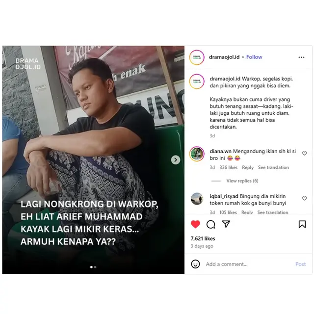 Ucapan Makasih Tipang ke Armuh yang Lagi Merenung Bikin Netizen Ikut Mewek dan Terharu