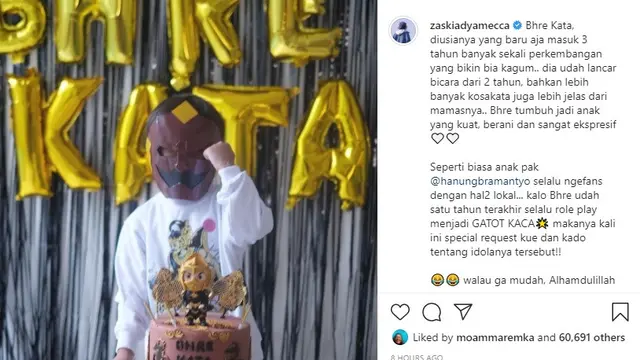 Zaskia Adya Mecca - Bhre Kata (Foto: Instagram/@zaskiaadyamecca)