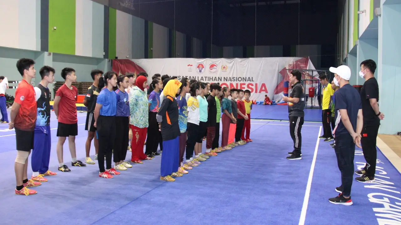 Atlet Wushu Indonesia Berlatih Jelang Kejuaraan Dunia Wushu Junior 2022
