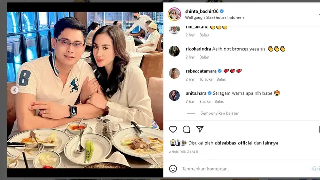Shinta Bachir pamer kemesraan dengan pacar baru (Foto: Instagram @shinta_bachir86)