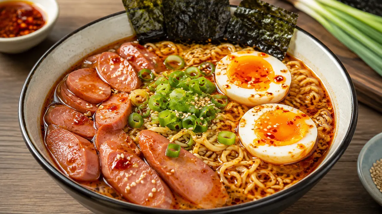 Resep Mie Ramen Sosis Pedas