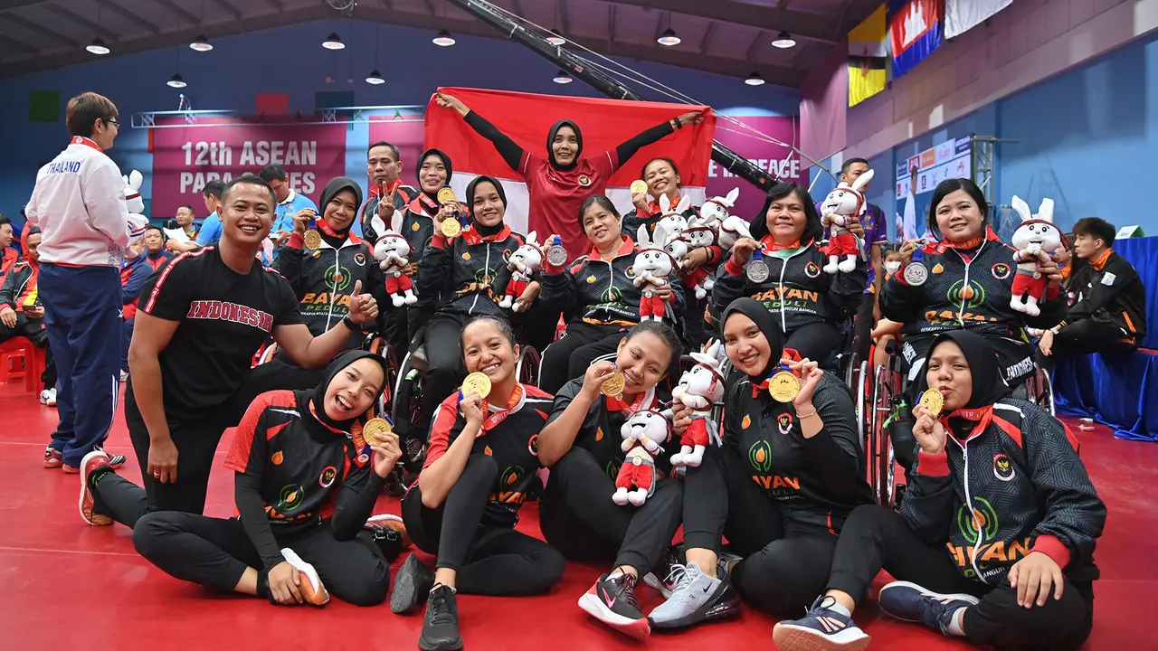 FOTO Tim Para Tenis Meja Indonesia