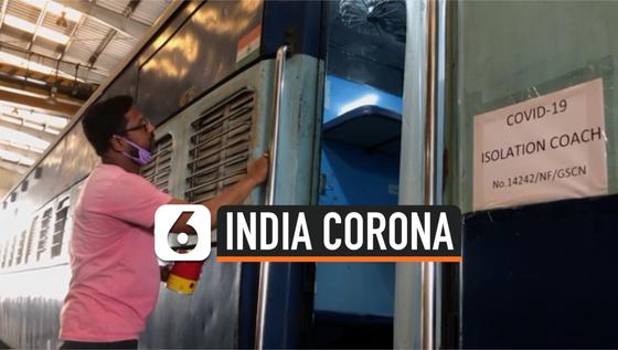 VIDEO: Kereta India Disulap jadi Lokasi Isolasi Pasien Corona
