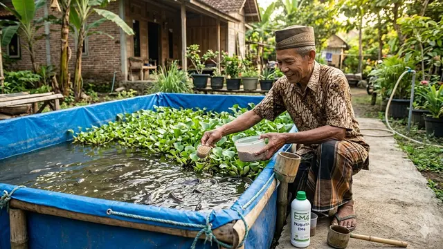 Cara Ternak Lele di Kolam Terpal untuk Orang Tua (Foto: Gemini AI)