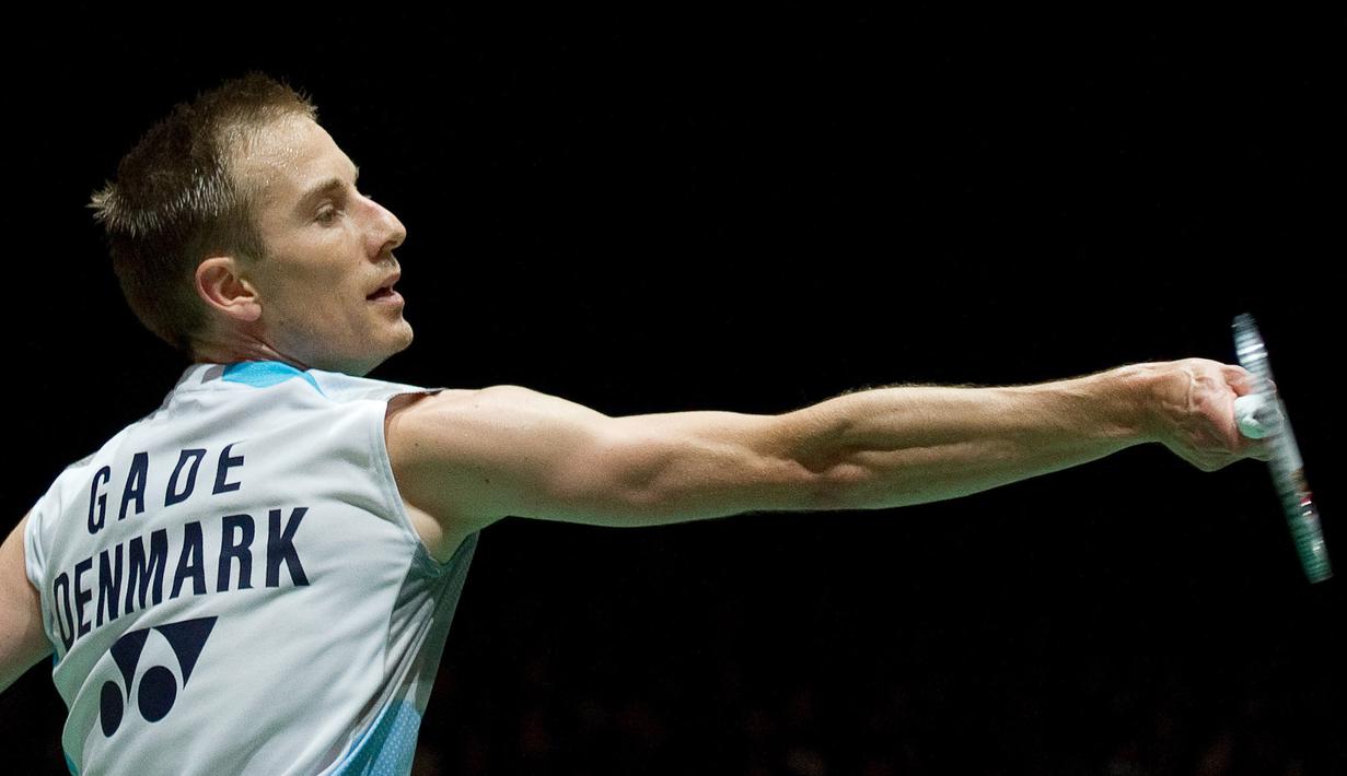 Peter Gade memutuskan pensiun terlebih dahulu di tahun 2012 dibanding Taufik Hidayat, Lee Chong Wei dan Lin Dan. (AFP/Leon Neal)