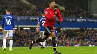 Jesse Lingard memastikan kemenangan 2-0 Manchester United atas Everton pada laga pekan ke-22 Premier League. (doc. Manchester United)