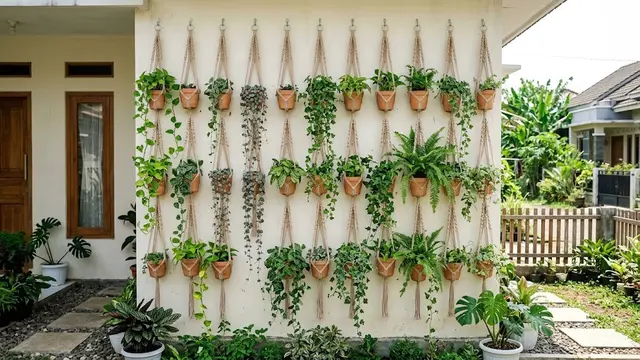 Pot Gantung di Dinding