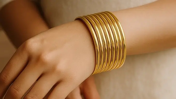 Model Gelang Emas Keroncong Isi 12 untuk Lamaran dan Pernikahan/Ilustrasi ChatGPT