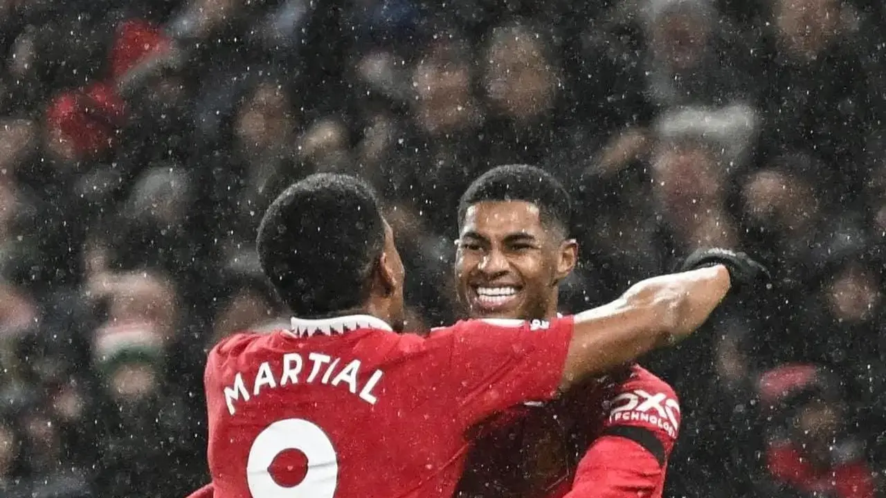 Foto: Marcus Rashford dan Anthony Martial