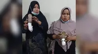 2 orang emak-emak ditangkap petugas Bandara Kualanamu karena berupaya selundupkan sabu di sendal