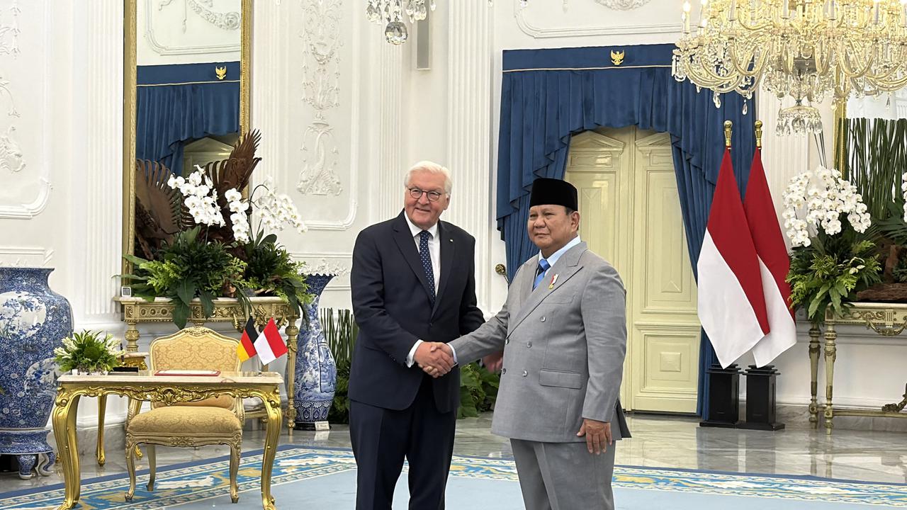 Presiden Jerman Tiba di Istana Merdeka, Puluhan Pasukan Berkuda Iringi Rangkaian