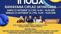 Inbox tayangan panggung musik SCTV tayang live dari Ramayana Ciplaz Jatinegara, Jakarta, Sabtu 22 Oktober 2022 (Dok SCTV)