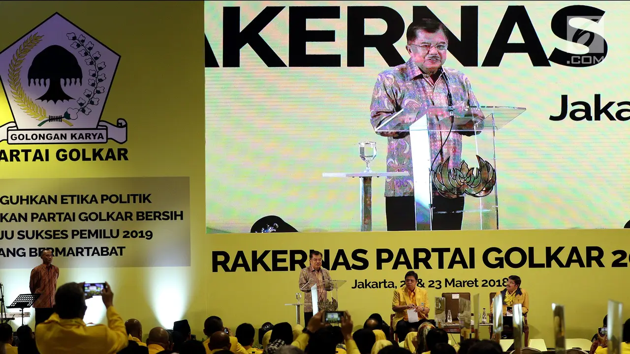 Wapres JK Beri Pengarahan di Rakernas Partai Golkar