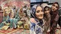 Reuni artis senior wanita era 90-an yang tampil kompak pakai hijab. (Sumber: Instagram/devips/jihanfahirareal)