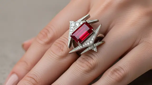 Model Cincin dengan Batu Rubi Prediksi Tren di 2026 (AI)