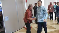 Menkominfo Rudiantara saat menghadiri Musyawarah Nasional Masyarakat Telematika Indonesia IX (Munas Mastel IX) di Jakarta. Liputan6.com/Tommy Kurnia