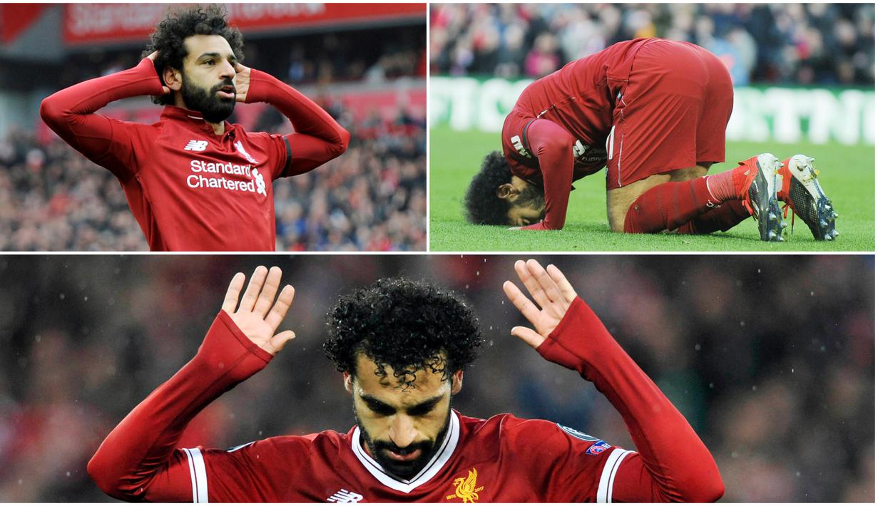 Berikut ini ragam selebrasi gol yang khas dari Mohamed Salah selama memperkuat Liverpool.