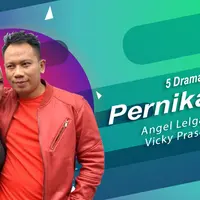 Drama pernikahan Angel Lelga-Vicky Prasetyo. (Foto: Nurwahyunan/Bintang.com Desain: Nurman Abdul Hakim/Bintang.com)