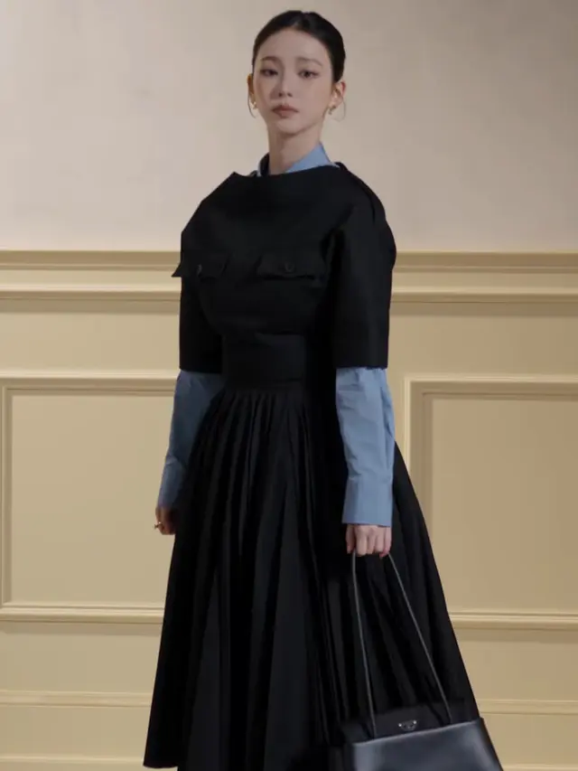 Karina aespa saat di Prada Menswear FW26. [Dok. Prada]