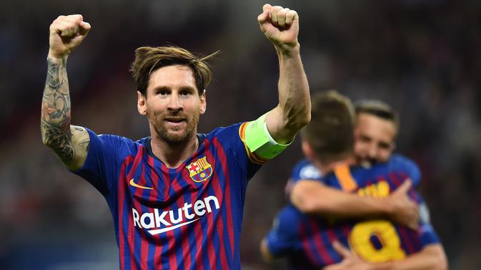 Penyerang Barcelona Lionel Messi. (AFP/Glyn Kirk)