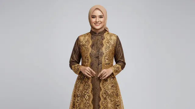 Model Gamis Batik Hijab Modern Model Cardy by Gemini