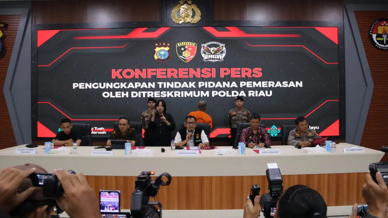 Direktorat Reserse Kriminal Umum (Ditreskrimum) Polda Riau menetapkan Jekson Jumari sebagai tersangka kasus dugaan pemerasan terhadap PT Ciliandra Perkasa di Pekanbaru (Istimewa)