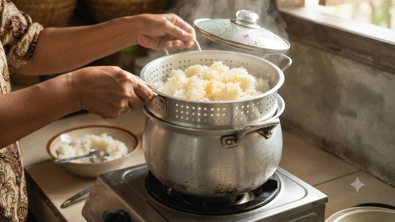 6 Cara Menghangatkan Nasi Dingin Tanpa Rice Cooker agar Kembali Pulen Seperti Baru Matang