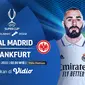 Link Live Streaming Piala Super Eropa 2022 Real Madrid Vs Frankfurt di Vidio Malam Ini