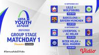 Link Live Streaming Liga Pemuda UEFA Pekan Perdana Eksklusif di Vidio, 14-15 September 2021. (Sumber : dok. vidio.com)