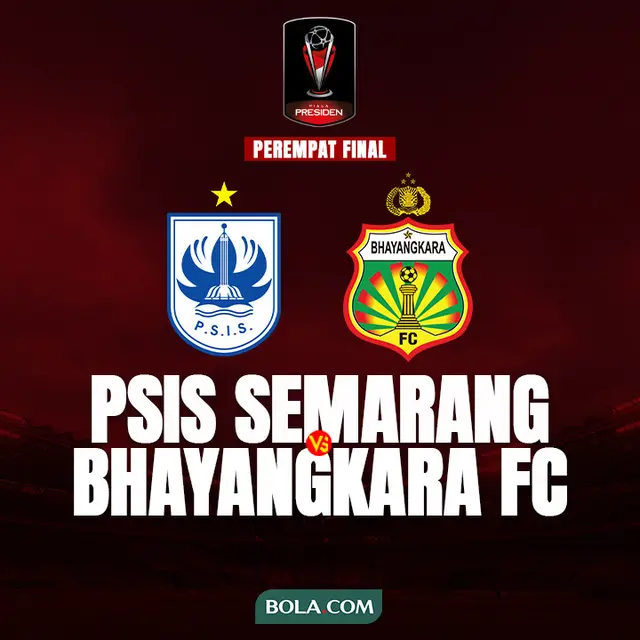 Cover Perempat Final Piala Presiden 2022 PSIS VS Bhayangkara